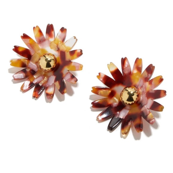 Lele Sadoughi Jewelry - Lele Sadoughi brown daisy earrings